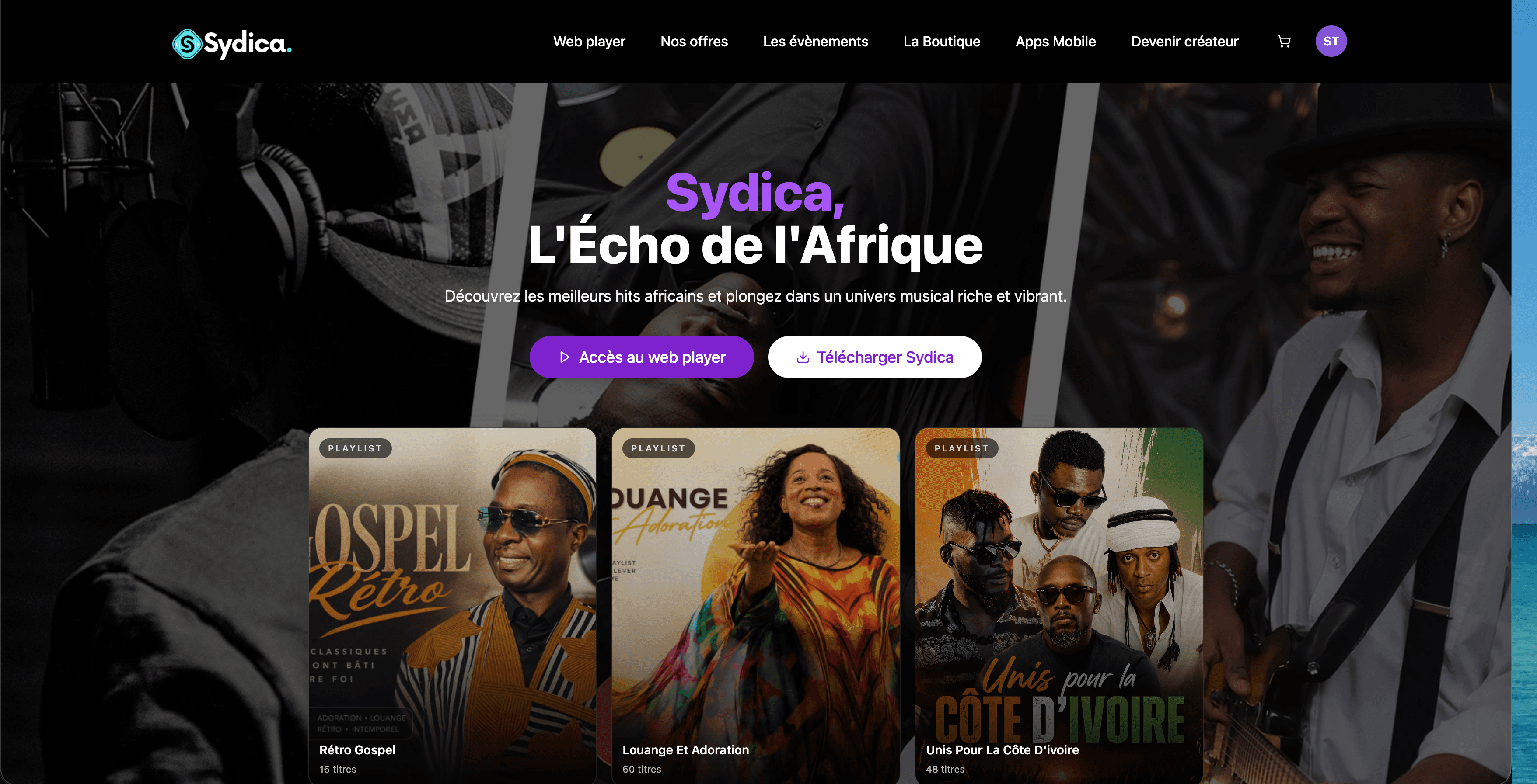 Sydica - Version site web